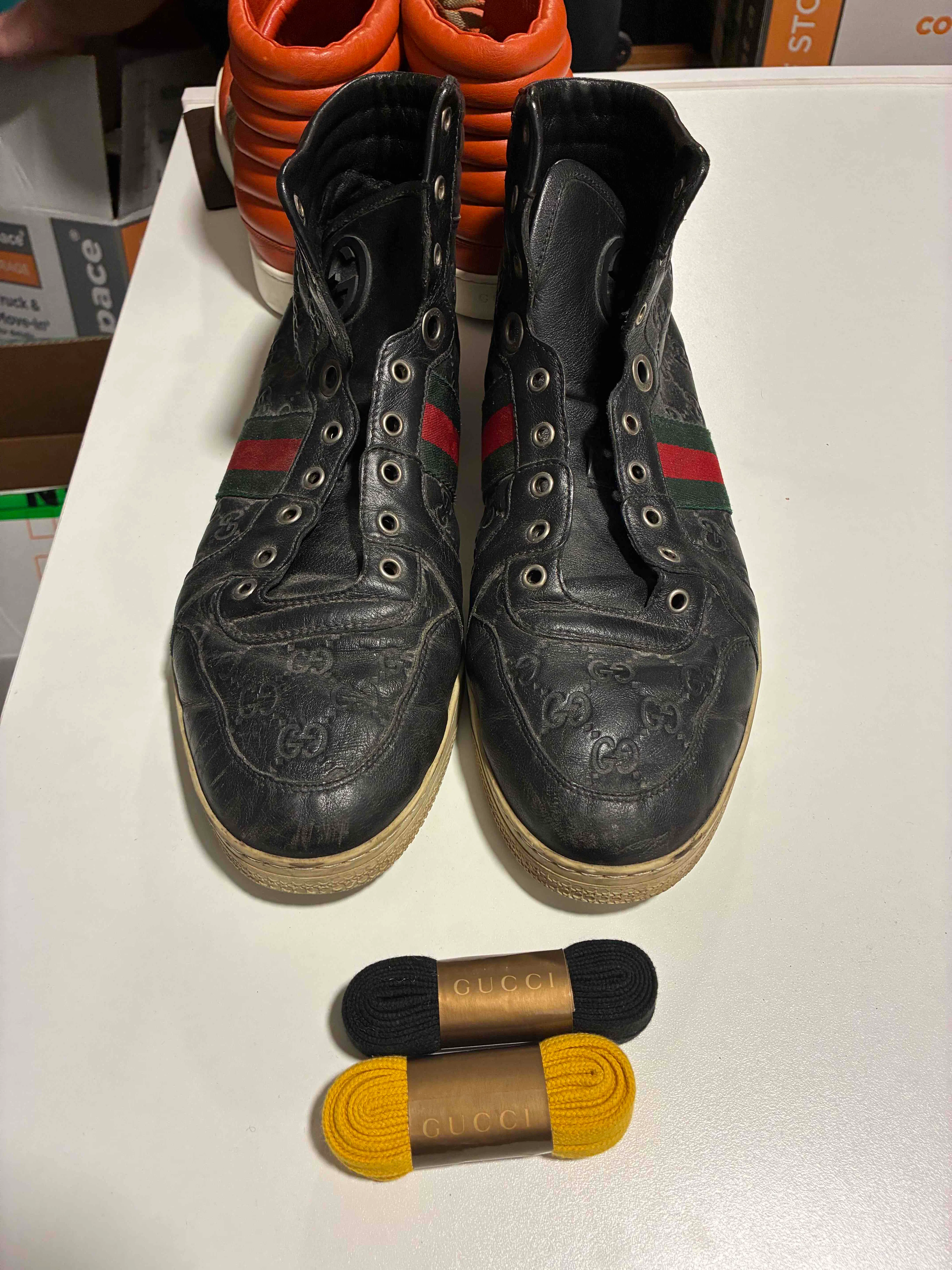 Gucci Ace High-Top GG Black 625672-1XG10-1070 Gucci Ace High-Top GG Black 625672-1XG10-1070